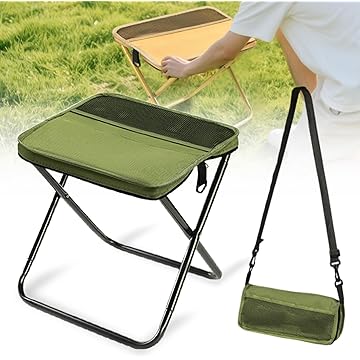 Foldable Stool with Carrying Bag,2025 New Lightweight Foldable Stools,Ultralight Folding Stool Camping Stools for Picnic Hiking Fishing
