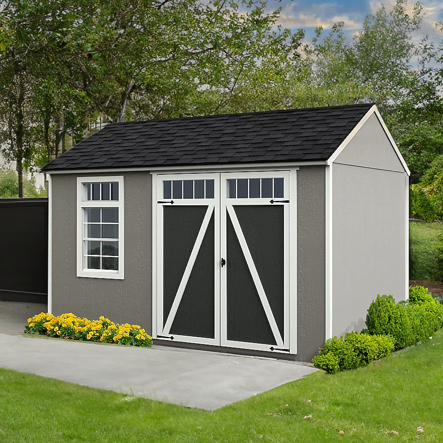 Heartland Coronado 12-ft x 8-ft Gable Style Wood Outdoor Storage Shed with 1 Windows 1 Doors (Floor Included)