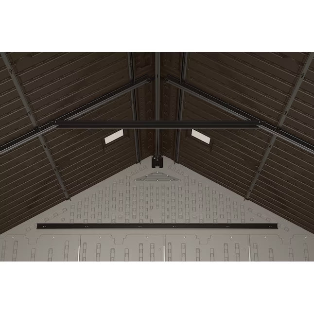 CRAFTSMAN 7-ft x 7-ft Modern Gray Gable Resin Storage Shed (Floor Included)