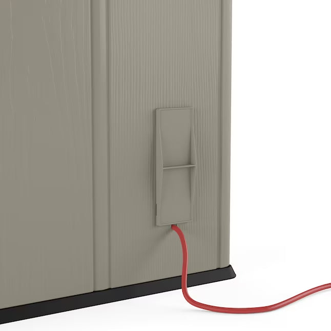 CRAFTSMAN 7-ft x 7-ft Modern Gray Gable Resin Storage Shed (Floor Included)