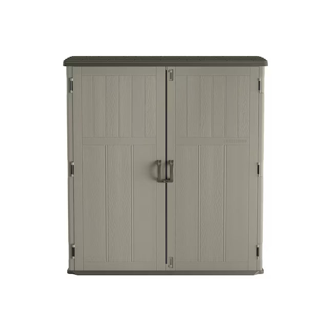 CRAFTSMAN 6-ft x 4-ft Extra Large Vertical Gray Resin Storage Shed (Floor Included)
