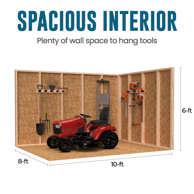 Heartland Midtown 8-ft x 10-ft Gable Style Wood Outdoor Storage Shed with 1 Doors