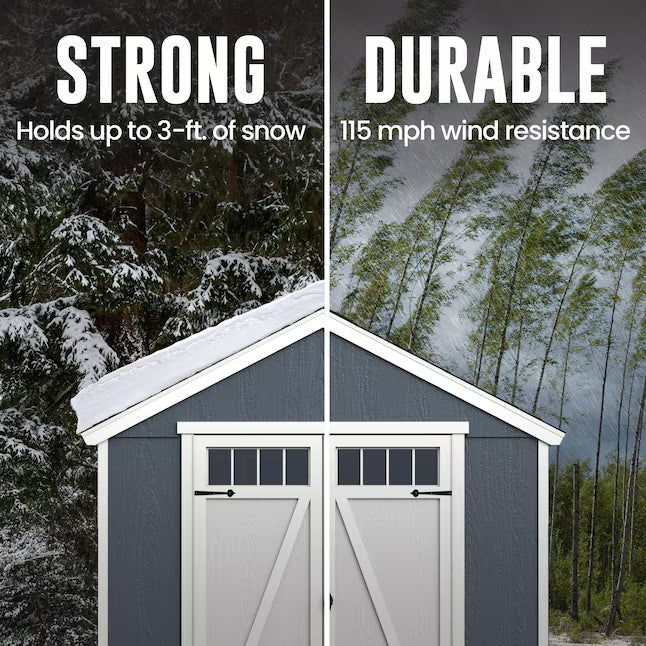 Heartland Midtown 8-ft x 10-ft Gable Style Wood Outdoor Storage Shed with 1 Doors