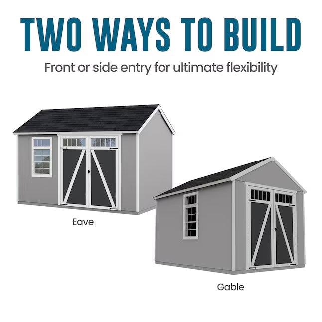 Heartland Coronado 12-ft x 8-ft Gable Style Wood Outdoor Storage Shed with 1 Windows 1 Doors (Floor Included)