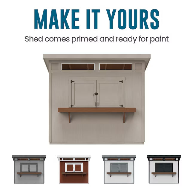 Heartland Cancun 10-ft x 8-ft Lean-to Style Wood Outdoor Storage Shed with 1 Windows 1 Doors (Floor Included) (Installation Included)