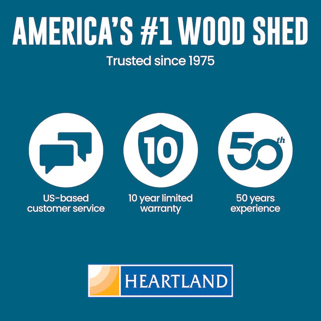 Heartland Cancun 10-ft x 8-ft Lean-to Style Wood Outdoor Storage Shed with 1 Windows 1 Doors (Floor Included) (Installation Included)