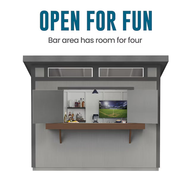 Heartland Cancun 10-ft x 8-ft Lean-to Style Wood Outdoor Storage Shed with 1 Windows 1 Doors (Floor Included) (Installation Included)