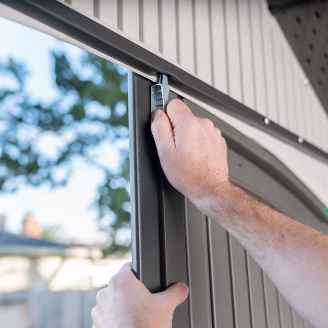 LIFETIME PRODUCTS 8-ft x 15-ft Brown Gable Resin Storage Shed (Floor Included)