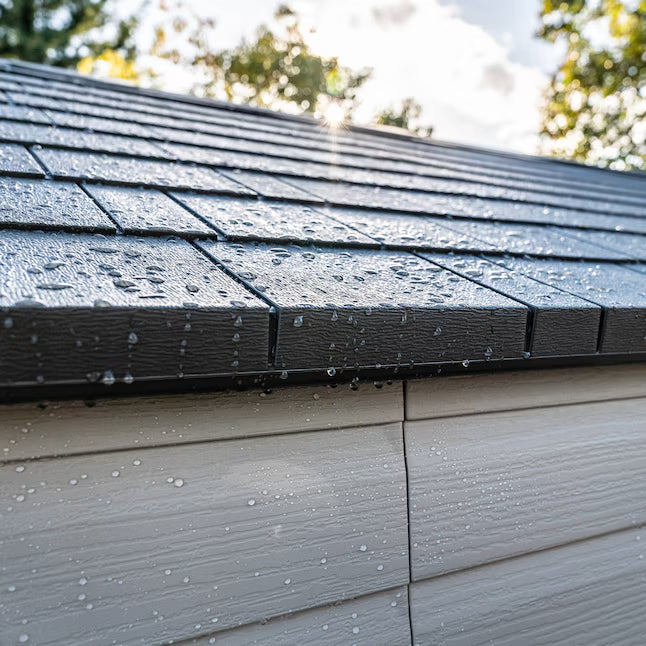 LIFETIME PRODUCTS 8-ft x 15-ft Brown Gable Resin Storage Shed (Floor Included)