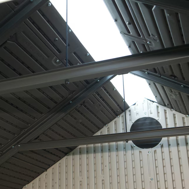 LIFETIME PRODUCTS 8-ft x 20-ft Classic Shed Brown Gable Resin Storage Shed (Floor Included)