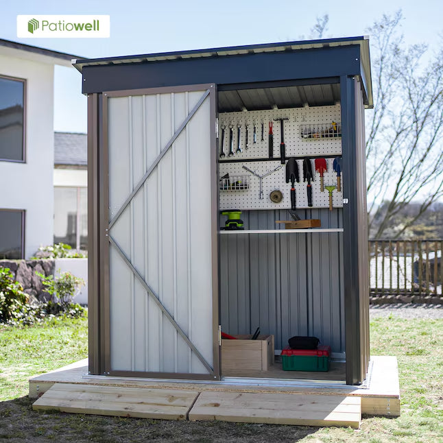 Patiowell 5-ft x 3-ft Galvanized steel Storage Shed