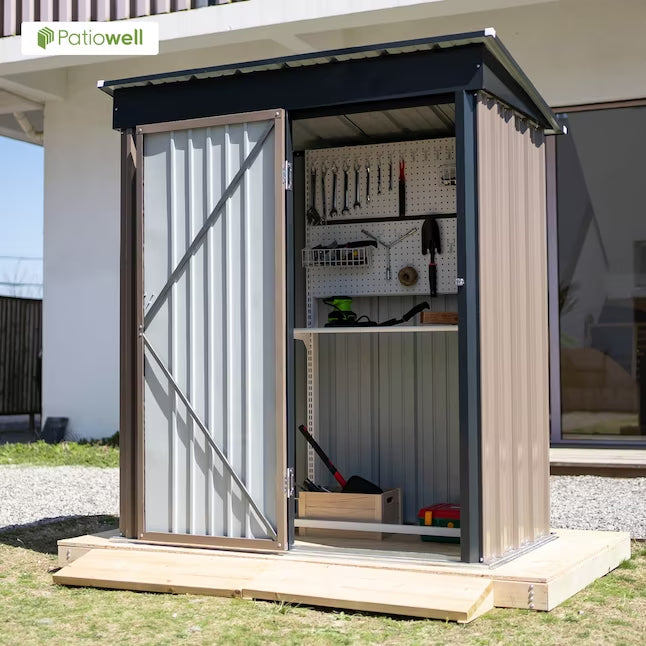Patiowell 5-ft x 3-ft Galvanized steel Storage Shed