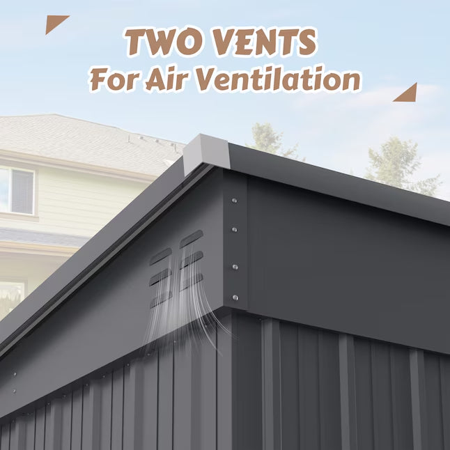 VEIKOUS 10-ft x 6-ft Metal storage shed Galvanized steel Storage Shed