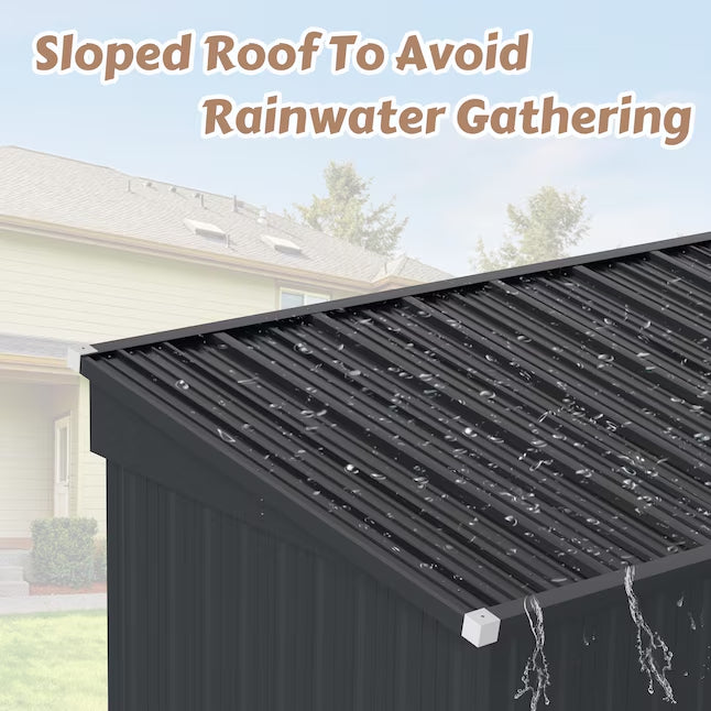 VEIKOUS 10-ft x 6-ft Metal storage shed Galvanized steel Storage Shed