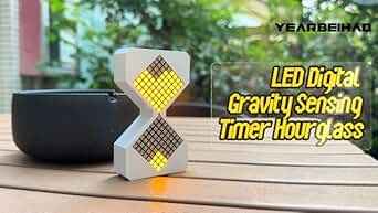 Digital Hourglass Timer for Kids, YEARBEIHAO 1-30 Minutes Sand Time Can Set Any Minute, A Sensory Toy for Relaxation, DIY Electronic Timer for Kitchen, Room Home Decor (Black)