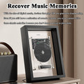 Decorate CD Player, Music Decorative Photo Frame with Remote Control, 5.0 Bluetooth/3.5mm AUX Output, 2 Placement Options, for Home, Office and Gallery