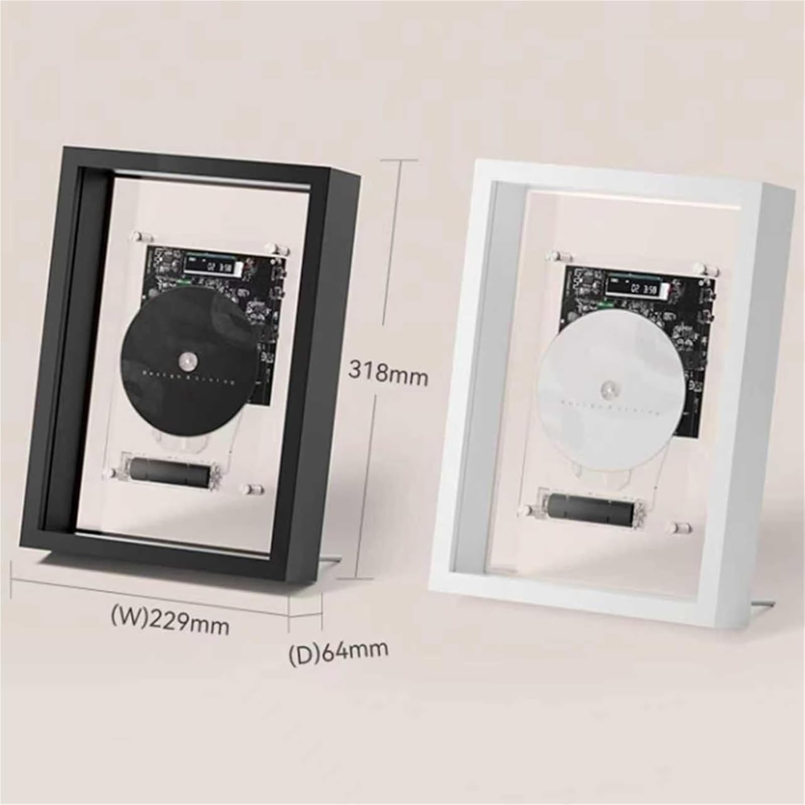 Decorate CD Player, Music Decorative Photo Frame with Remote Control, 5.0 Bluetooth/3.5mm AUX Output, 2 Placement Options, for Home, Office and Gallery